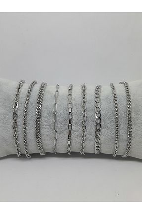 دستبند استیل (فولاد) طوسی زنانه استیل (فولاد) Kusakli - کد 895195748