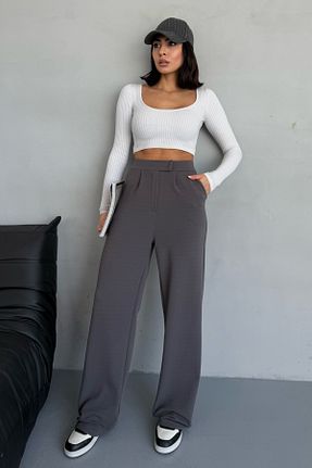 شلوار طوسی زنانه پلی استر moda armanc - کد 895196595