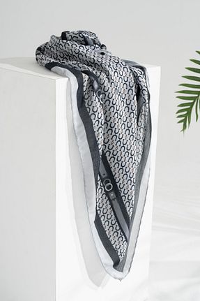 روسری طوسی پلی استر JAWEL - کد 834816511