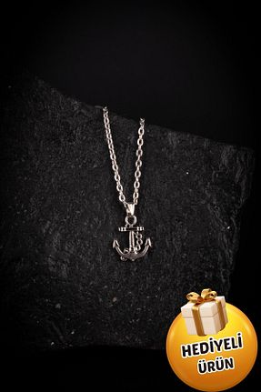 گردنبند جواهر متالیک مردانه روکش نقره Piercing Market Steel & Silver - کد 787565462