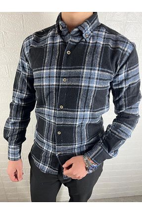 پیراهن آبی مردانه اسلیم KUĞU - کد 895222711