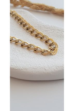گردنبند استیل ( فولاد ) طلائی زنانه استیل (فولاد) JOC - کد 895240819