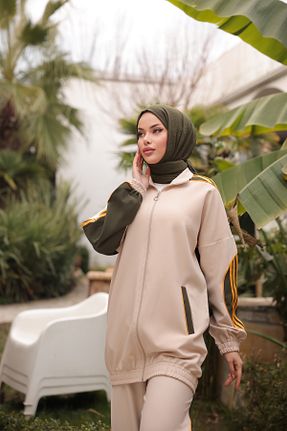 ست کرمکن اسپرت بژ زنانه پلی استر MİMİ Luxury Wear - کد 896632673