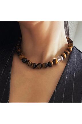 گردنبند جواهر طلائی زنانه سنگ طبیعی Hazeran accessories - کد 895282397