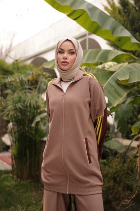 ست کرمکن اسپرت قهوه ای زنانه پلی استر MİMİ Luxury Wear - کد 896632913
