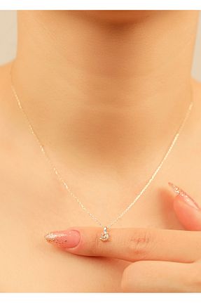 گردنبند طلا سبز زنانه 14 عیار kuyumcu nurettin - کد 897001801