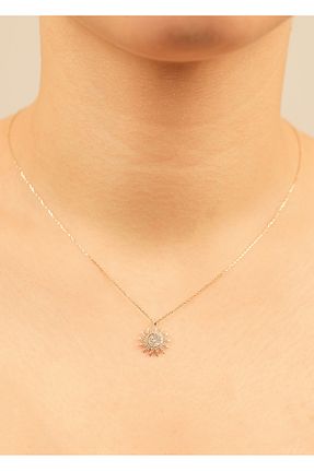 گردنبند طلا سبز زنانه 14 عیار kuyumcu nurettin - کد 896660208