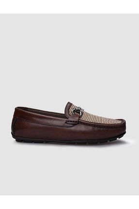 کفش لوفر قهوه ای مردانه چرم خالص Cabani - کد 831387738