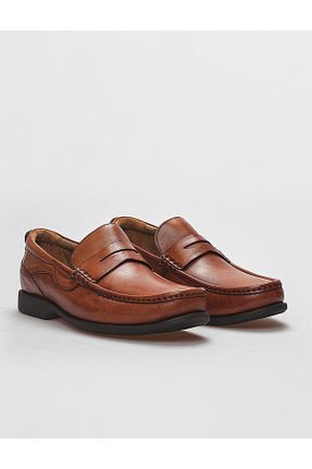 کفش کژوال قهوه ای مردانه چرم خالص Cabani - کد 780885329