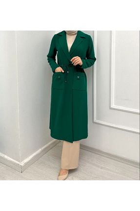 کلاه و ابایا سبز زنانه بافتنی çınar özkan - کد 825669900