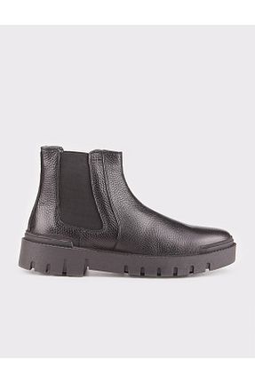 بوت / نیم بوت مشکی مردانه چرم خالص Cabani - کد 378040301