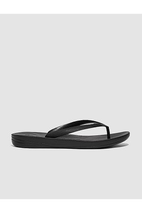 دمپائی مشکی مردانه چرم مصنوعی Fitflop - کد 829206521