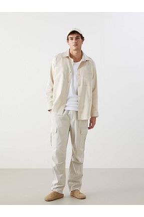 پیراهن بژ مردانه یقه کتی LC Waikiki - کد 920879550