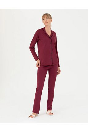 ست لباس راحتی زرشکی زنانه ساده Pierre Cardin - کد 895433611