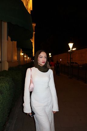 لباس حجاب سفید زنانه رگولار FASHION - کد 863140180