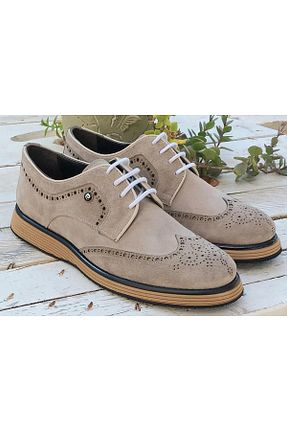 کفش کلاسیک بژ مردانه چرم خالص Pierre Cardin - کد 896008311