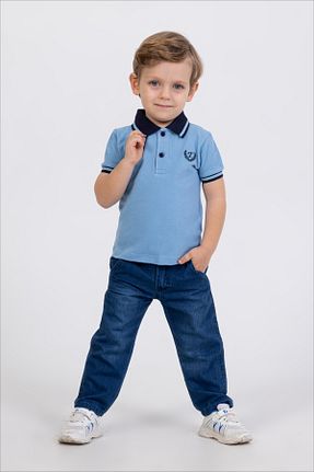 ست بالاتنه و پائین تنه آبی بچه گانه بافتنی Besimo Kids - کد 896827044
