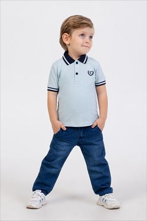 ست بالاتنه و پائین تنه آبی بچه گانه بافتنی Besimo Kids - کد 896826595
