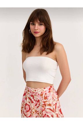 بلوز سفید زنانه ساده Sachistanbul - کد 895493698