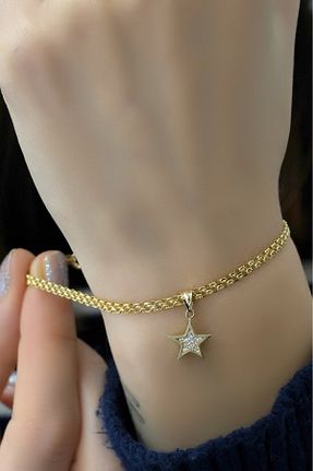 دستبند طلا زرد زنانه 14 عیار aytekgold - کد 895505954
