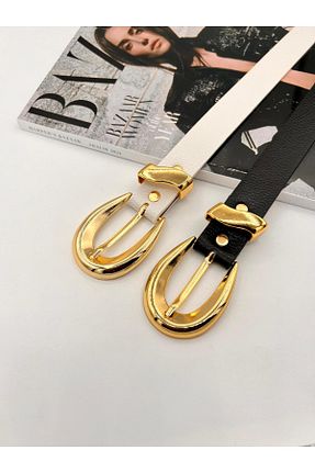 کمربند مشکی زنانه چرم مصنوعی MODAM HİFA - کد 895525226