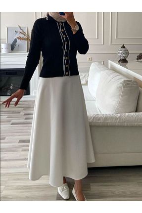 دامن حجاب سفید زنانه رگولار Yesui - کد 895522054