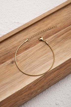 دستبند استیل (فولاد) طلائی زنانه استیل ضد زنگ ByFlorya Jewelry - کد 863398045