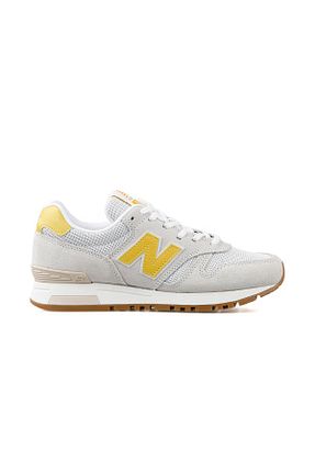 کفش پیاده روی زرد زنانه چرم اصل New Balance - کد 892451497