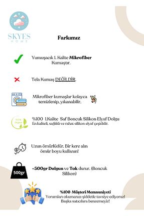 کوسن و روکش کوسن سفید Skyes Home - کد 806565581