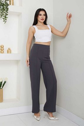 شلوار طوسی زنانه پارچه Santra - کد 895572823