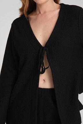 ست بالاتنه و پائین تنه مشکی زنانه بافت Store - کد 895580739