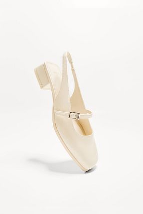 کفش آکسفورد بژ زنانه پلی اورتان Bershka - کد 895618109