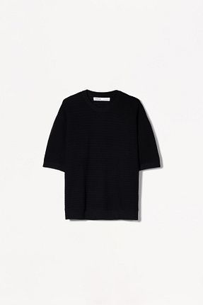 تیشرت مشکی مردانه Relaxed Bershka - کد 895601754