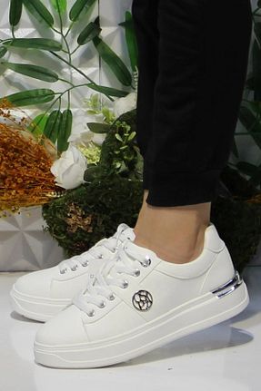 کفش اسنیکر سفید زنانه چرم اصل U.S. Polo Assn. - کد 895608946