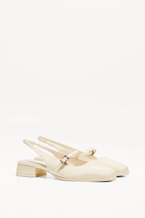 کفش آکسفورد بژ زنانه پلی اورتان Bershka - کد 895618109