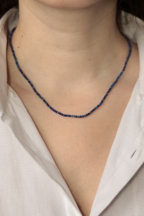 گردنبند جواهر سرمه ای زنانه سنگ CessNova - کد 841950548