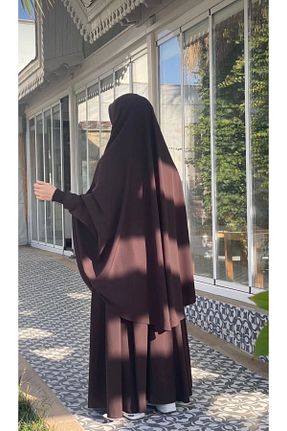 ست بالاتنه و پائین تنه حجاب قهوه ای زنانه Relaxed ME & HA GİYİM - کد 896996806