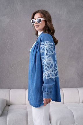 کت آبی زنانه اورسایز Miss Allos - کد 895634035