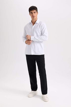 شلوار پارچه ای مشکی مردانه فاق نرمال Defacto - کد 900535370