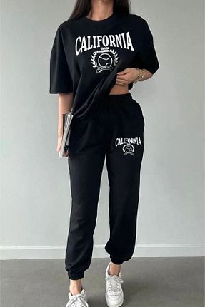 ست بالاتنه و پائین تنه مشکی زنانه بافت MANCY - کد 895639882