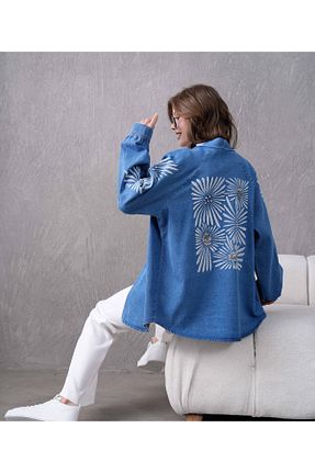 کت آبی زنانه اورسایز Miss Allos - کد 895645454