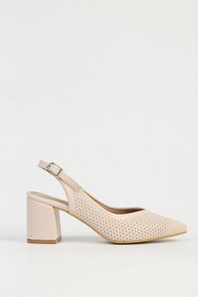 کفش پاشنه بلند کلاسیک نباتی زنانه پاشنه ضخیم Pierre Cardin - کد 895639082