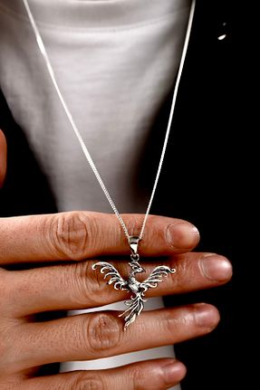 گردنبند نقره سفید زنانه 925 عیار Ebrar Silver - کد 895668099