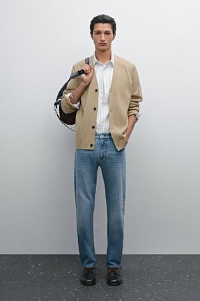 رویه بژ مردانه پنبه ای Massimo Dutti - کد 897031743