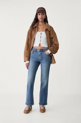 شلوار جین آبی زنانه فاق افتاده Stradivarius - کد 895670461