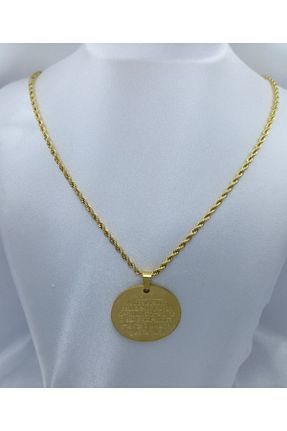 گردنبند استیل ( فولاد ) طلائی استیل (فولاد) MODA - کد 895672558