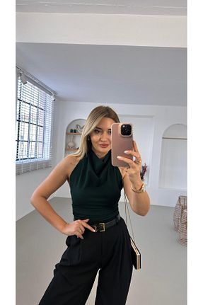 بلوز سبز زنانه ساده Sezgi Tekin - کد 894008220