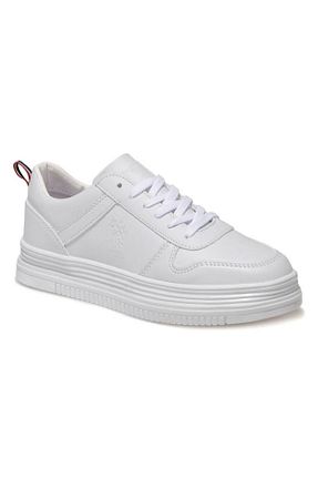 کفش اسنیکر سفید زنانه بند دار U.S. Polo Assn. - کد 240717618