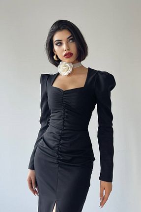 لباس مشکی زنانه بافتنی barış sülün lovebox - کد 895686880