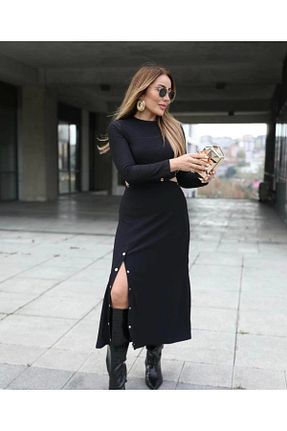 لباس مشکی زنانه بافتنی Genel Markalar - کد 897385015